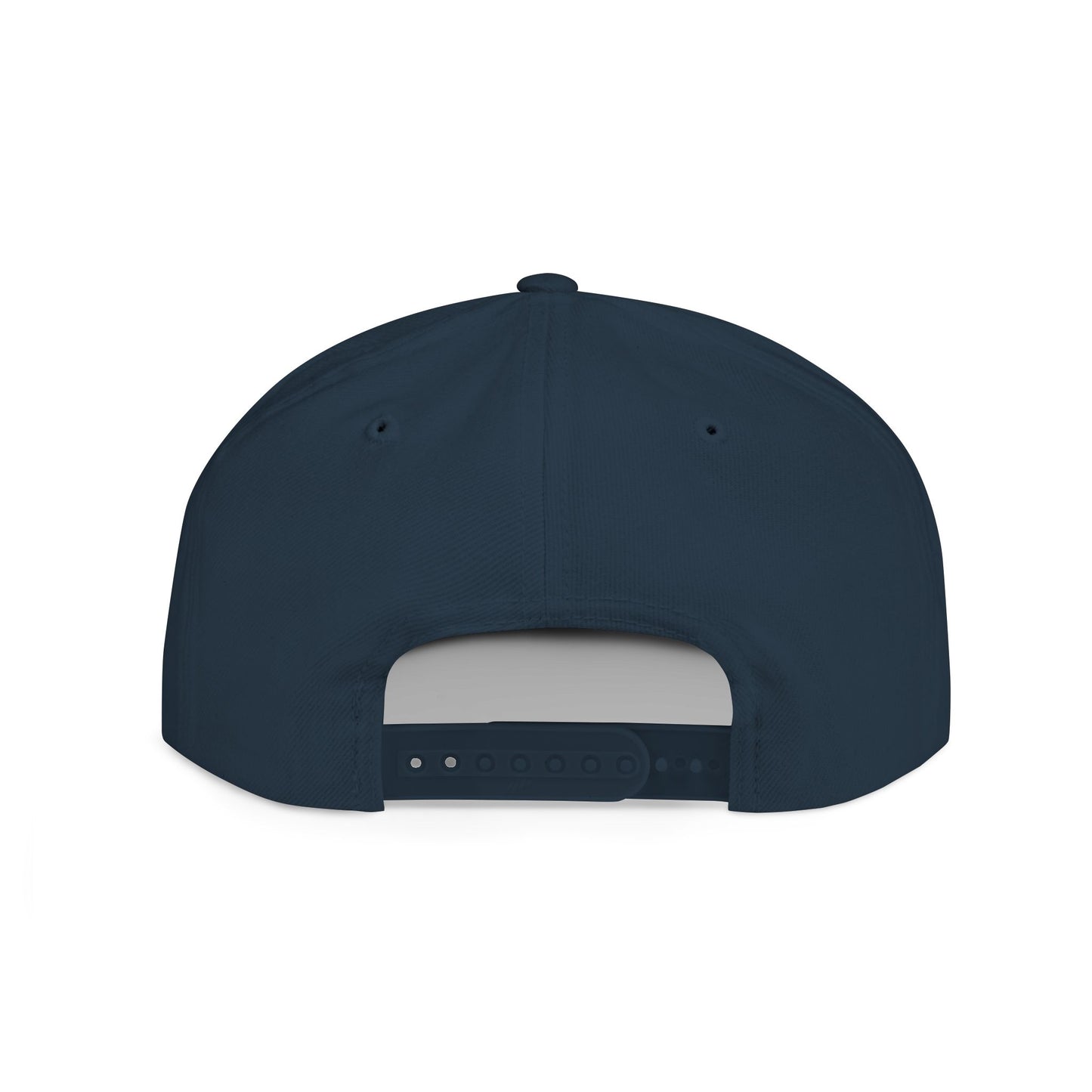 Navy blue cap on a white background