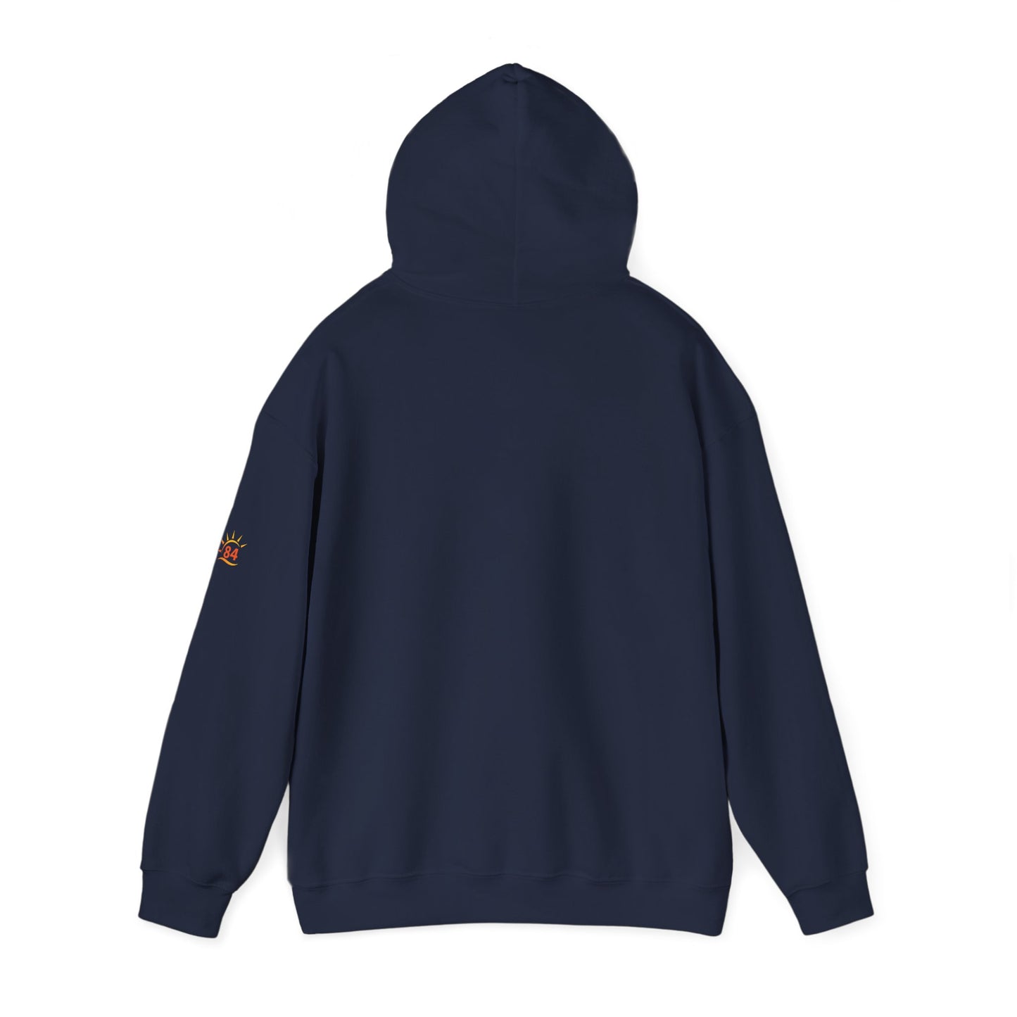 A navy blue hoodie with a lion logo and Addis Ababa, Ethiopia coordinates.