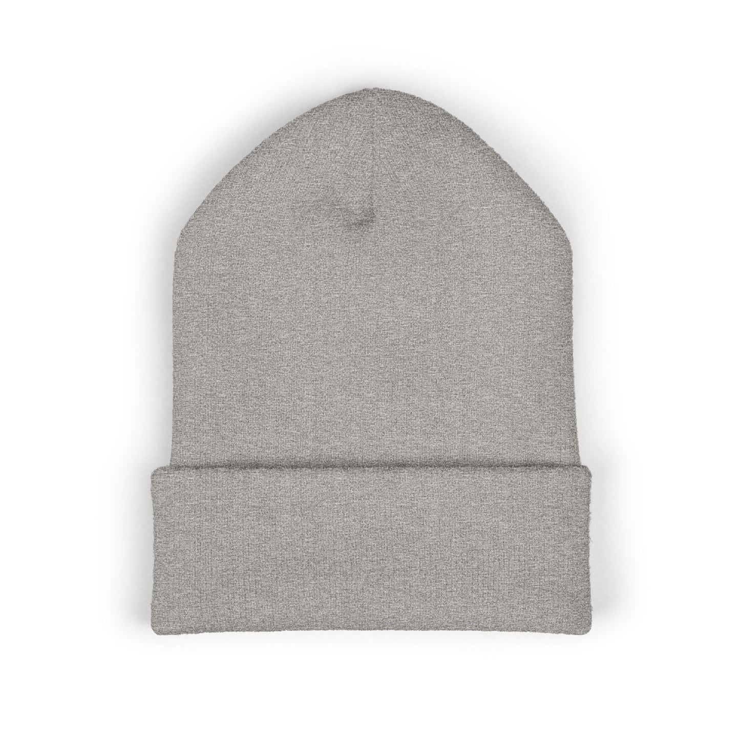 Gray beanie on a white background