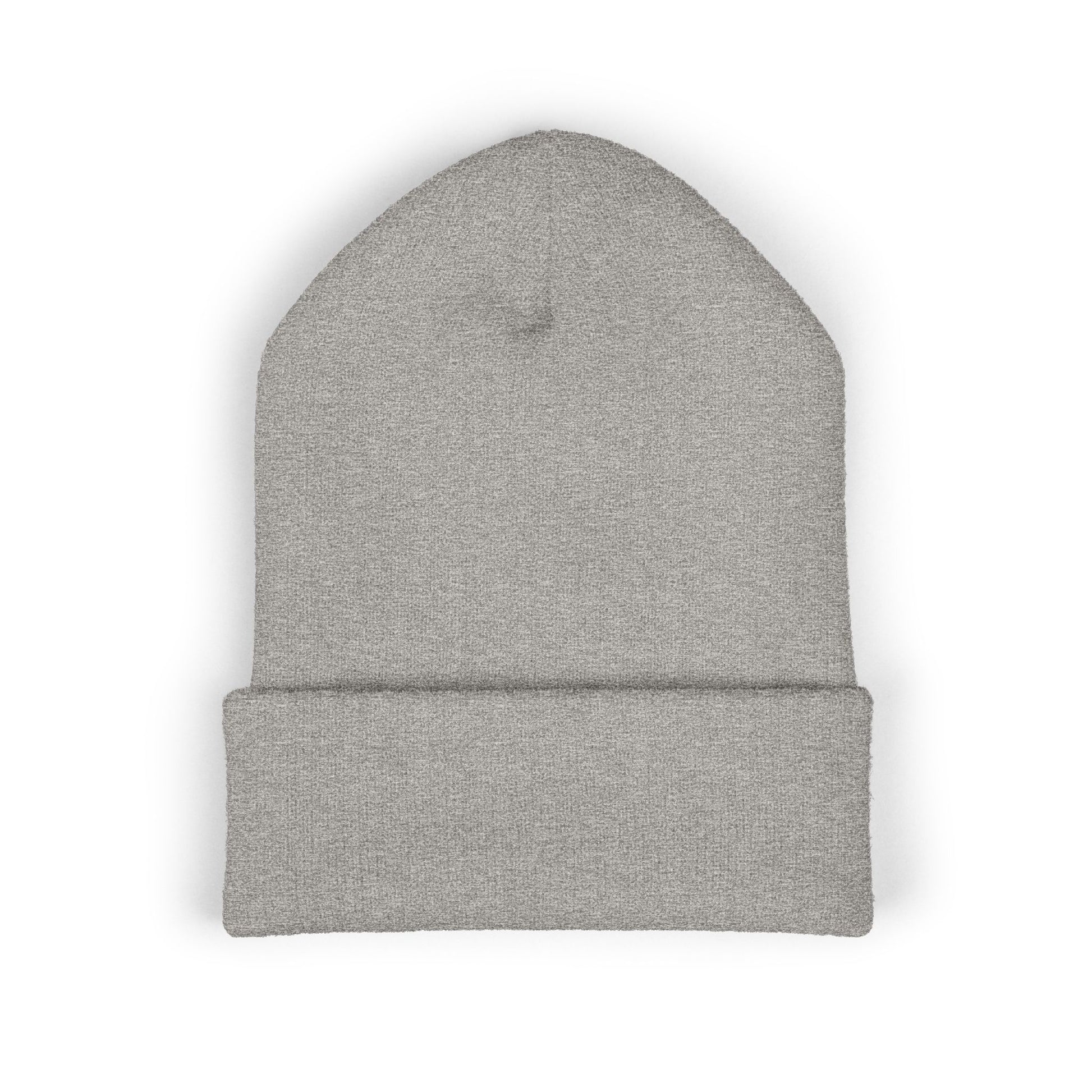 Gray beanie on a white background