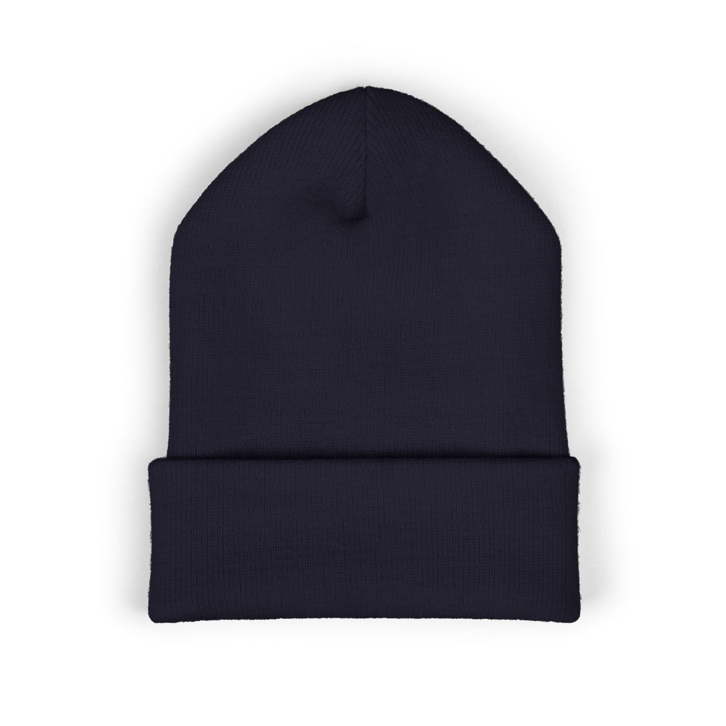 Black beanie on a white background
