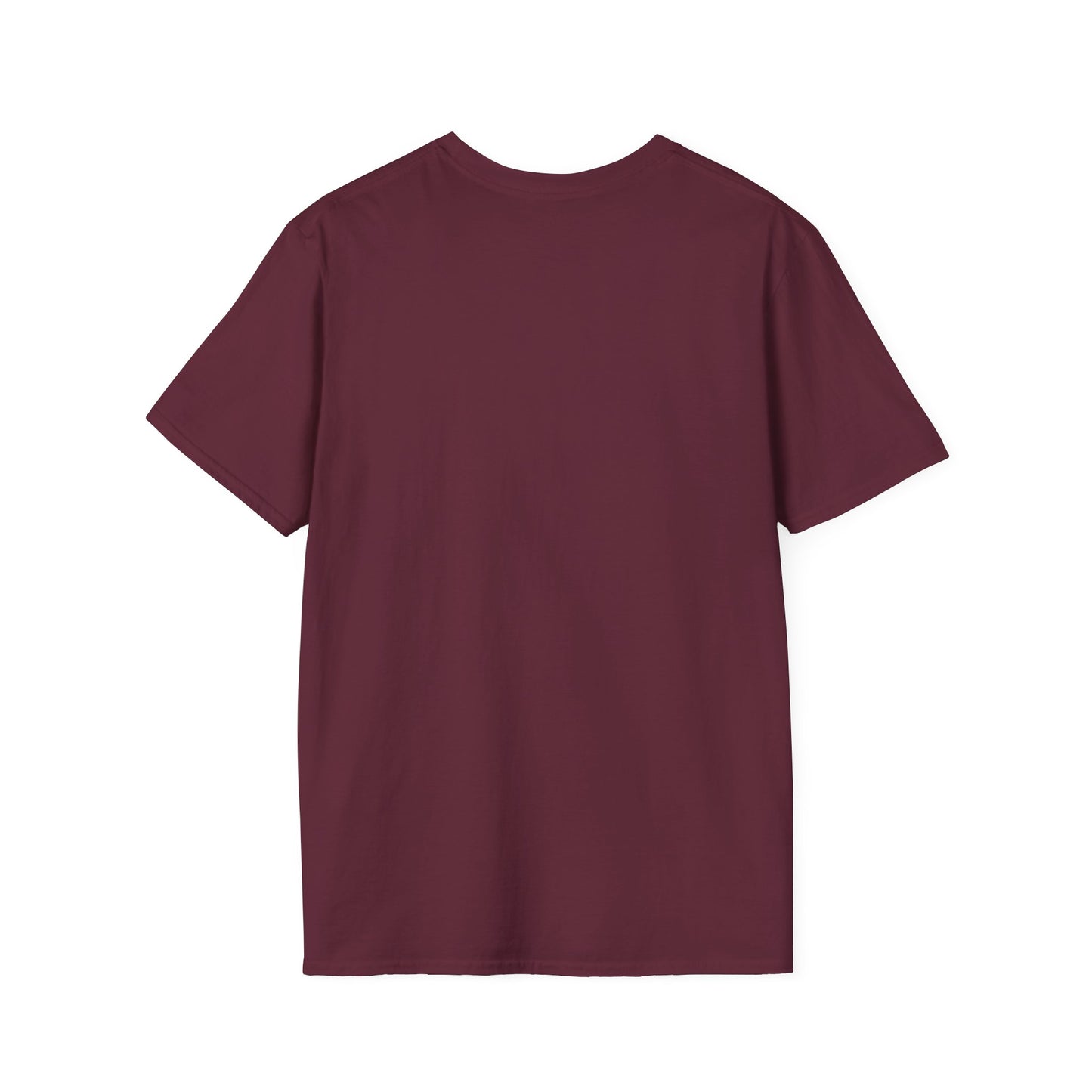 Maroon t-shirt on a white background