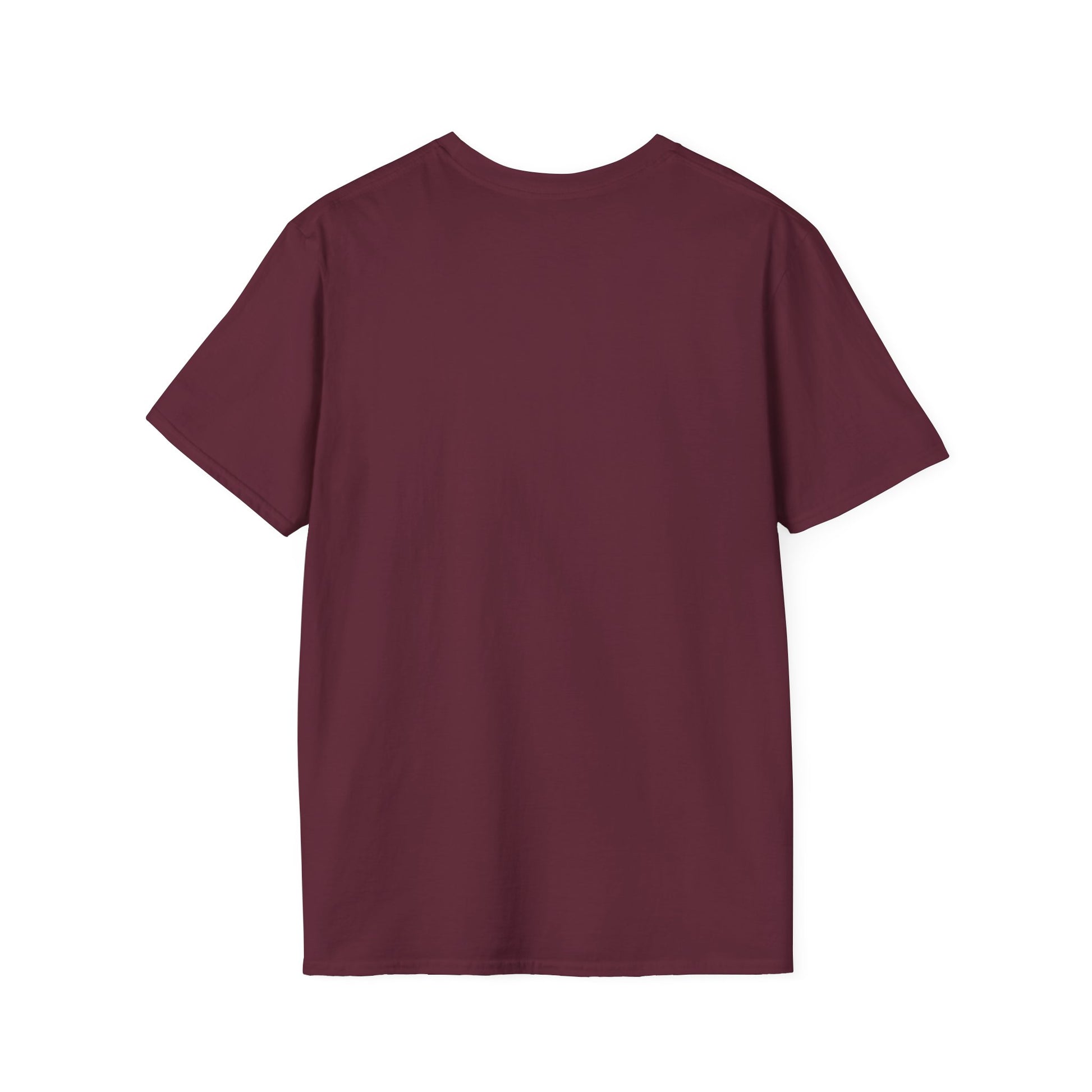 Maroon t-shirt on a white background