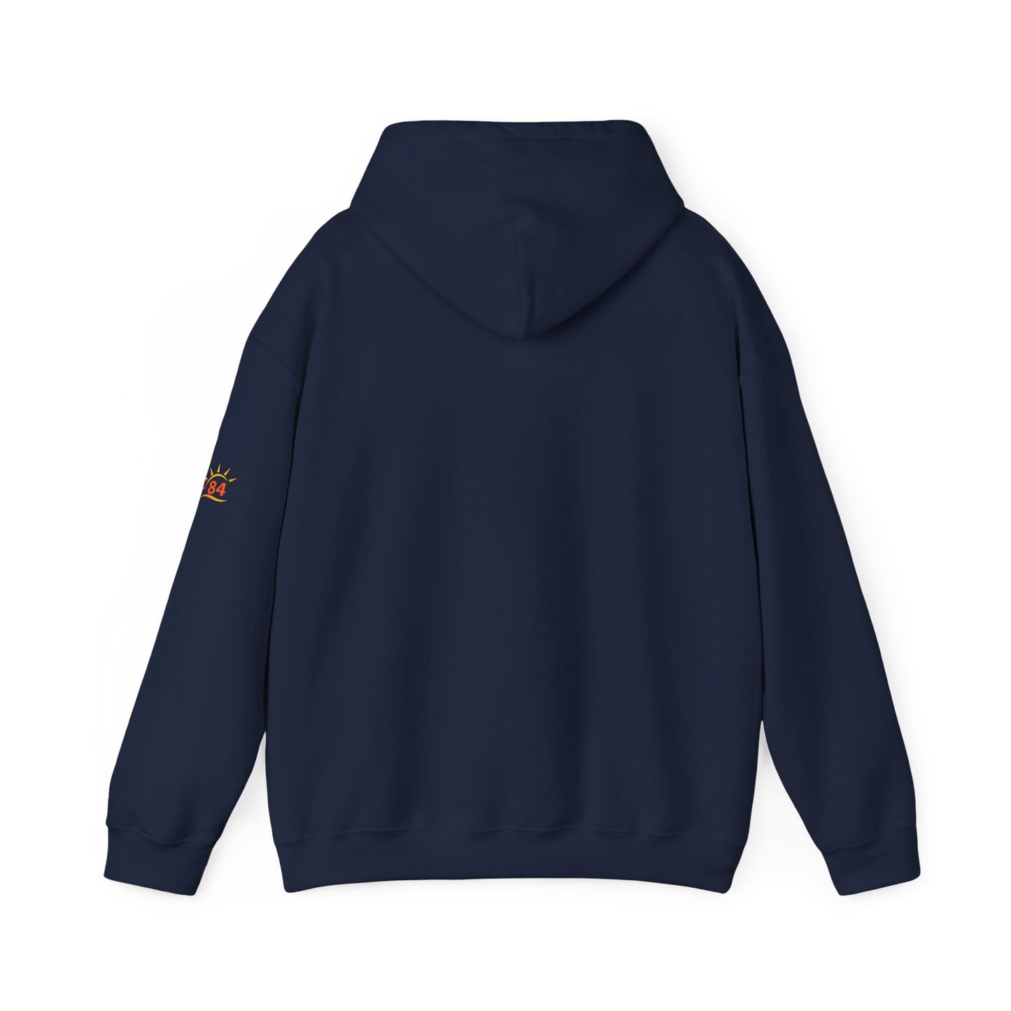 A navy blue Ethiopia Addis Ababa hoodie with coordinates text and graphics
