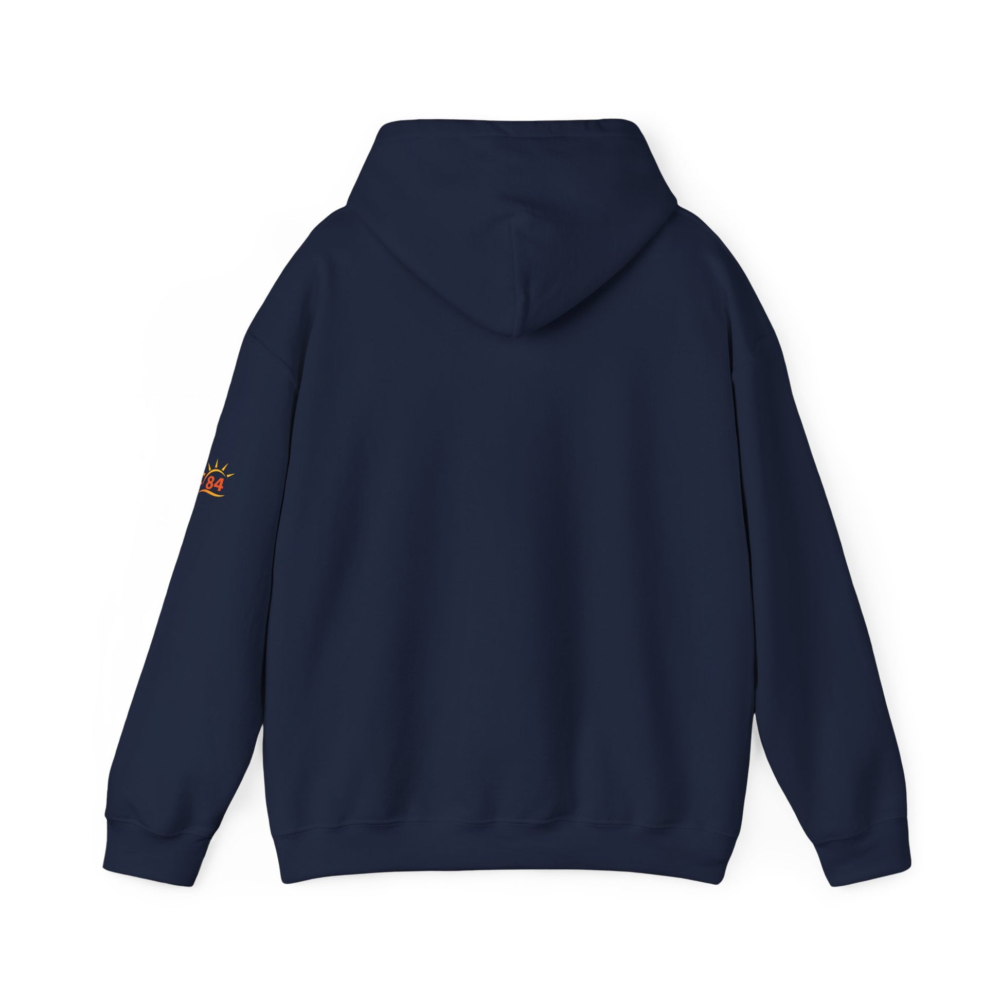 A navy blue Ethiopia Addis Ababa hoodie with coordinates text and graphics