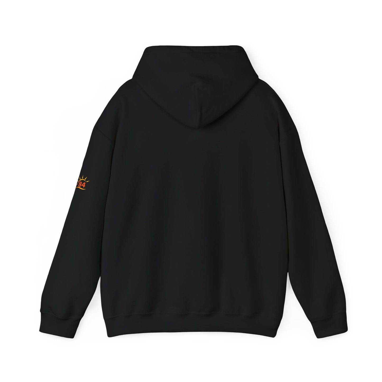 A black Ethiopia Addis Ababa hoodie with coordinates text and graphics