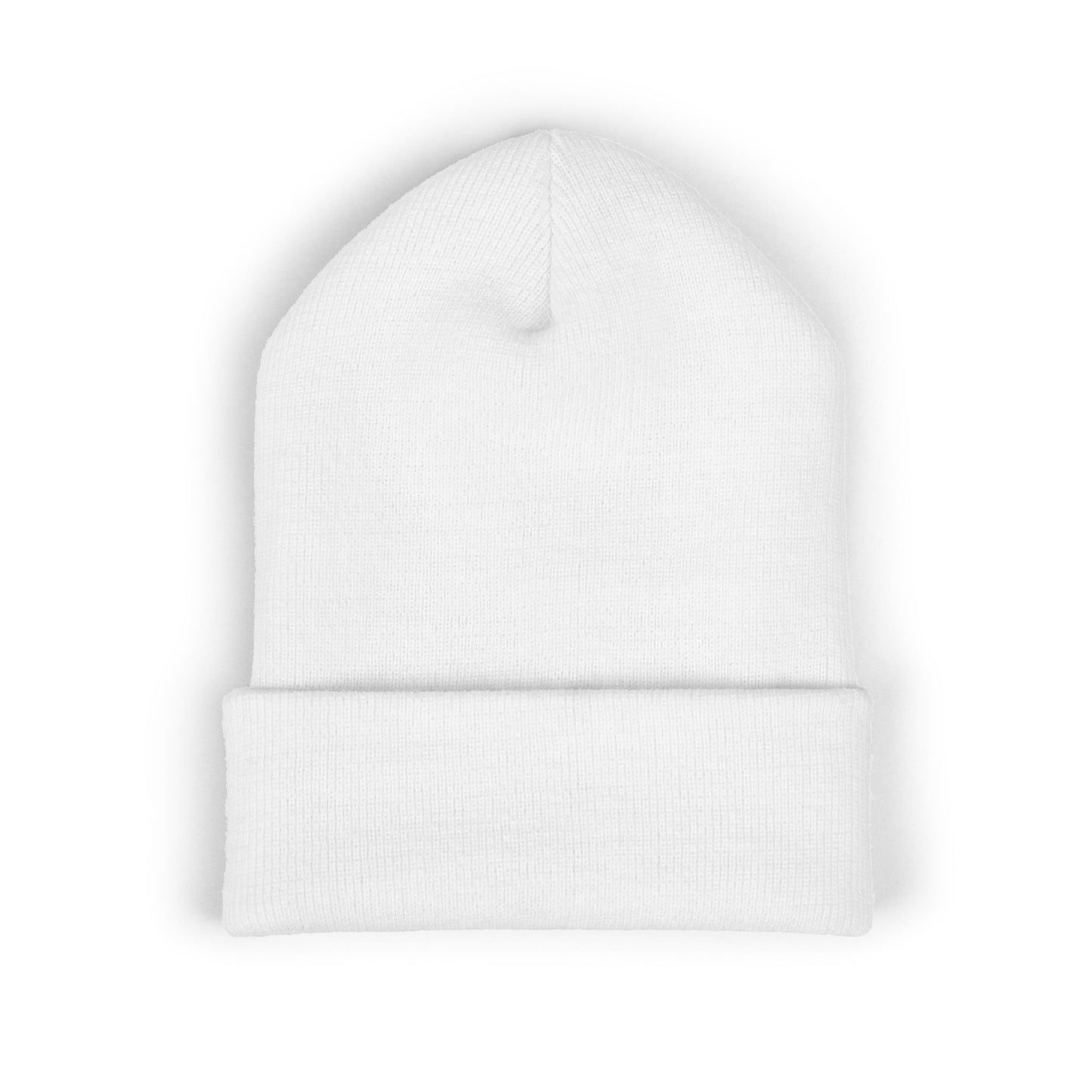 White beanie on a white background