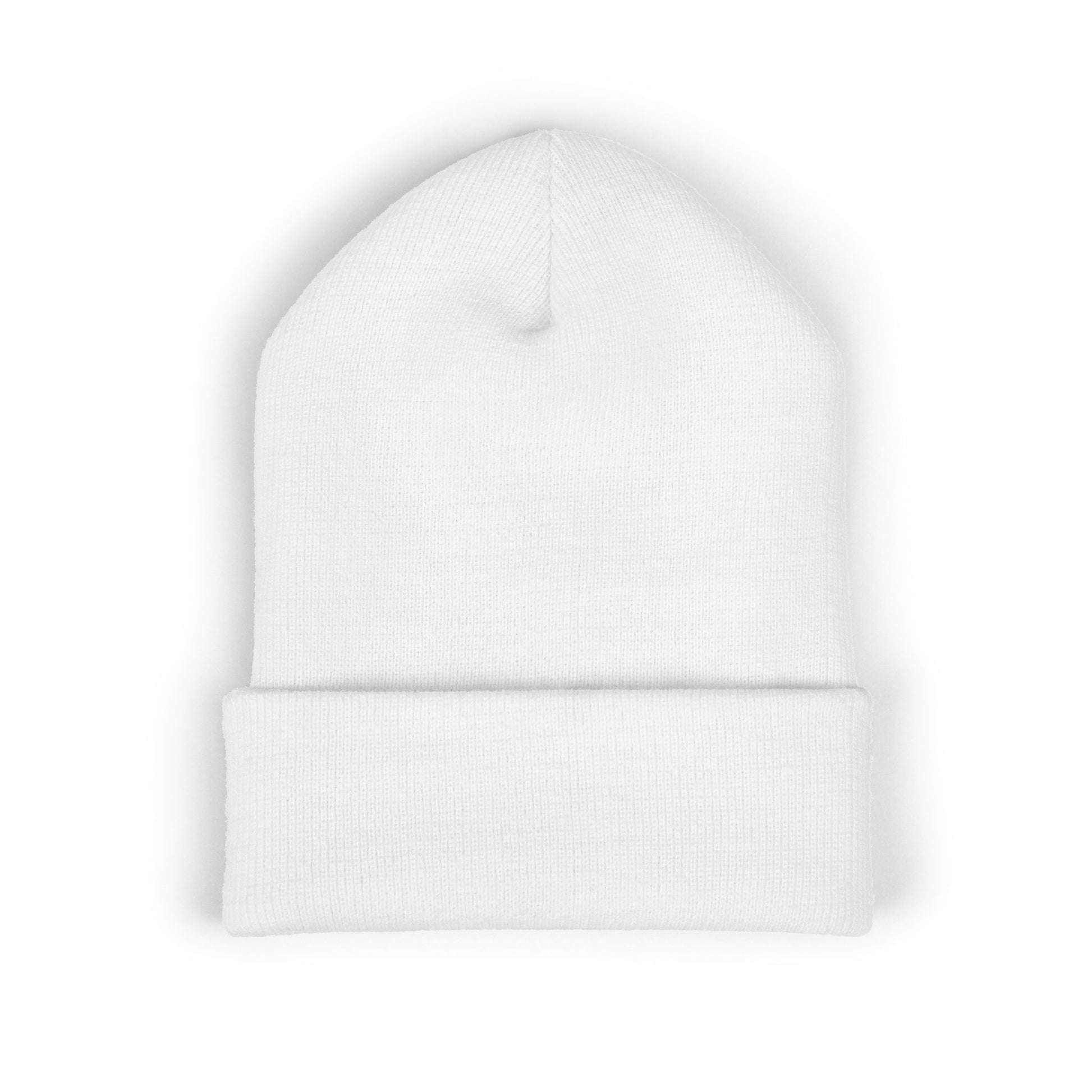 White beanie on a white background