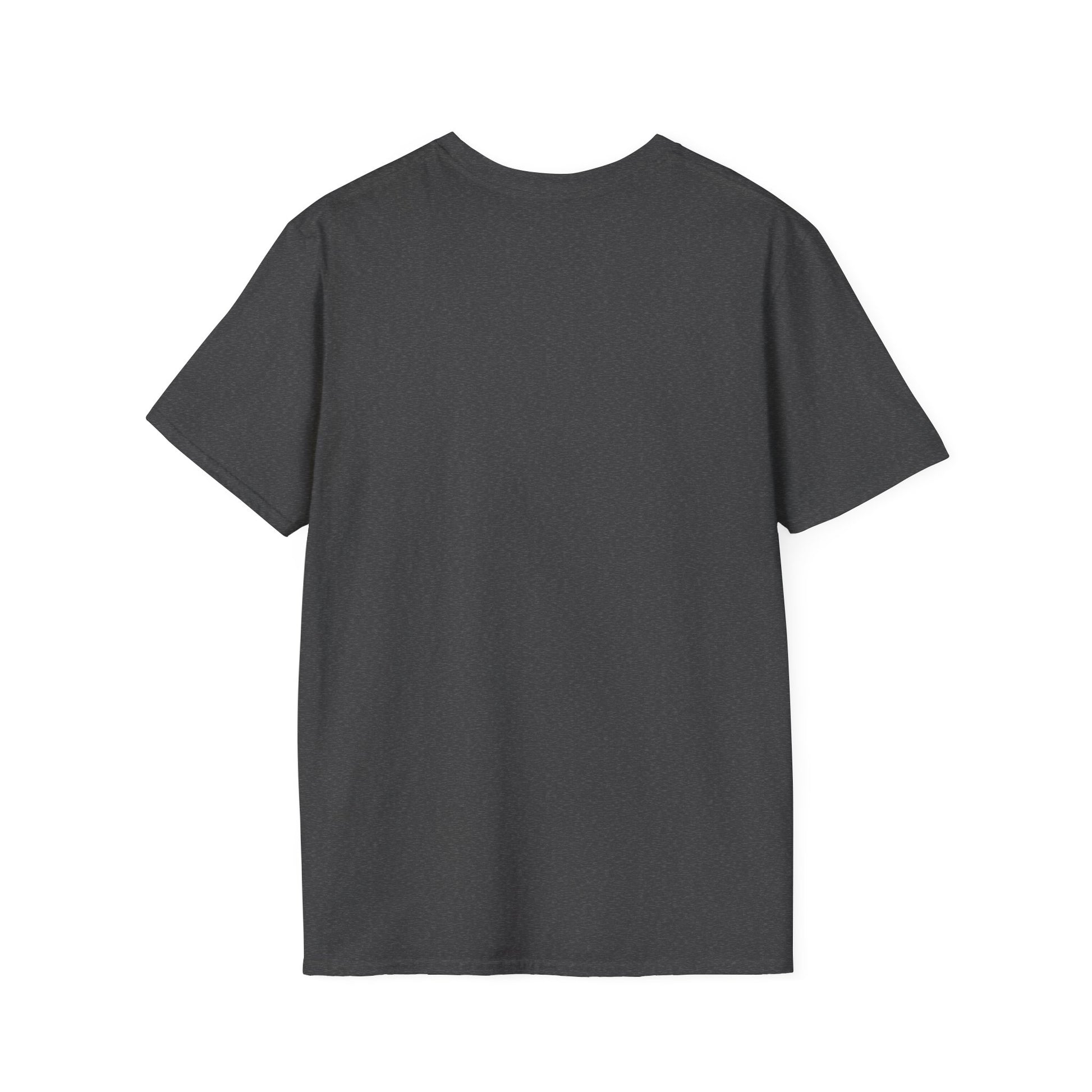 Black t-shirt on a white background